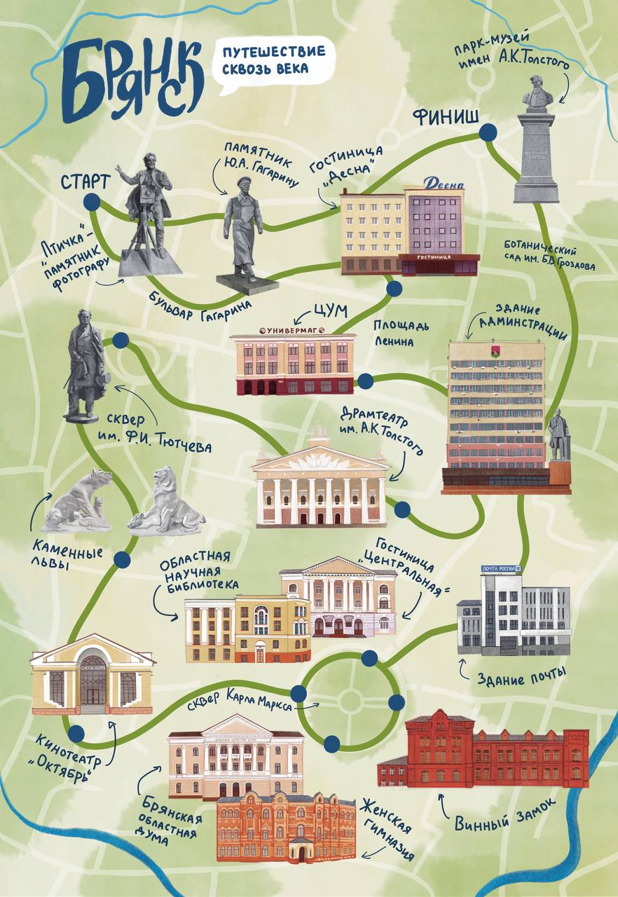 Карта Брянска